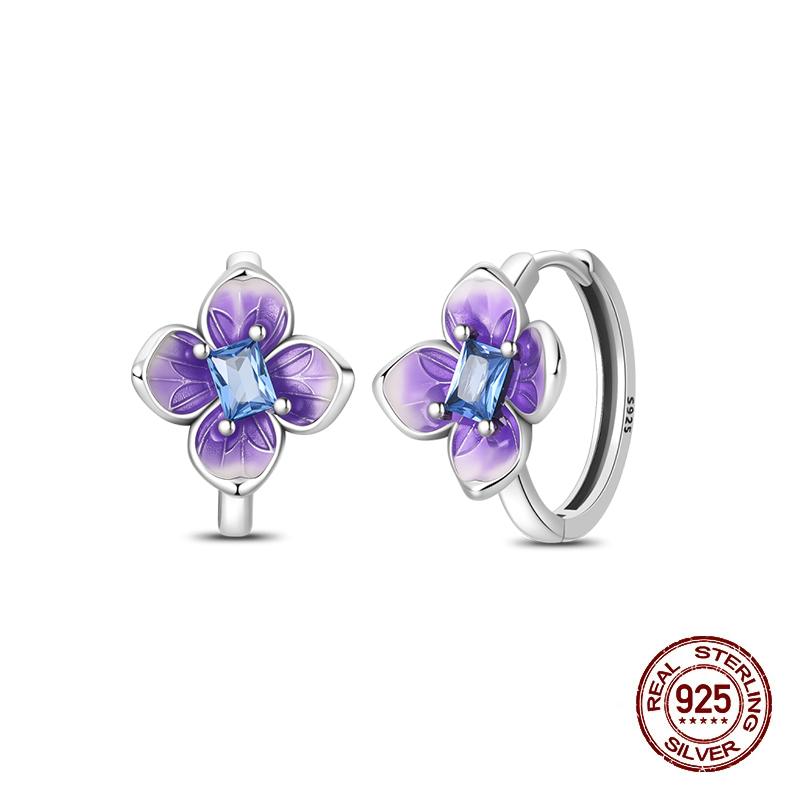 Stud Earrings For Women Copper Colorful Starfish Shell Sparkling Butterfly Luxury Fine Jewelry Girl'S Earrings