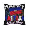 Haiti Haitian Flag Caribbean Souvenir Pillow Cover Comfy Cushion Cover Funny Pillow Case For Couch Sofa Bedroom