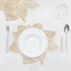 Flower-Shaped PVC Placemat Waterproof Table Mat Family Dining Placemat Portable Kitchen Placemat for Restaurants Home Party