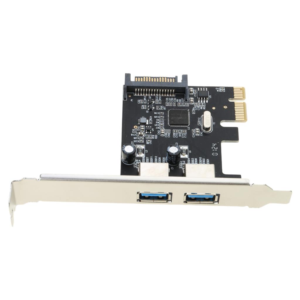 Dual USB PCIE Adapter Card PCIe To 2Port USB3.2 Gen 1 Expansion Adapter 5Gbps High Speed for Desktop PC