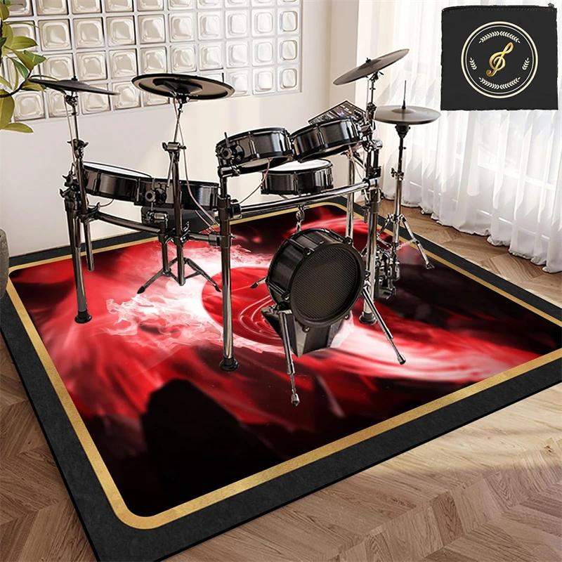 Drum Carpet Rug Soundproof Blanket Professional Rectangle Electronic Jazz Kit Floor Mat For Bass Drum Musical Instrument Mat