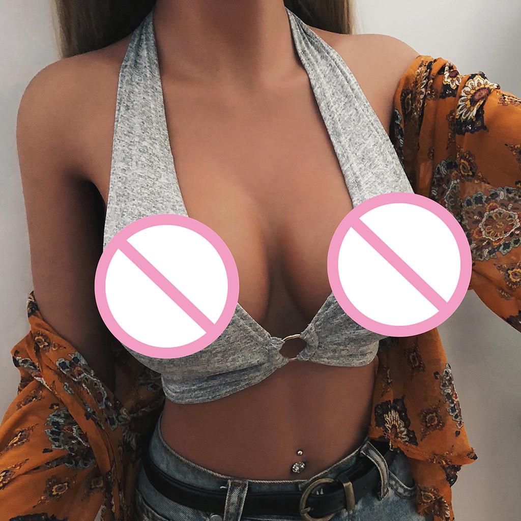 Women Bandage Sexy Solid Color Bralette Bustier Crop Top Sheer Unpadded Bra