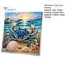 Nautical Style Home Ornament Ocean Faux Pearl Painting Kit, Marine Life 3D Art DIY Decorative Bead Picture Set Sea Turtle Fish Craft for Adults,