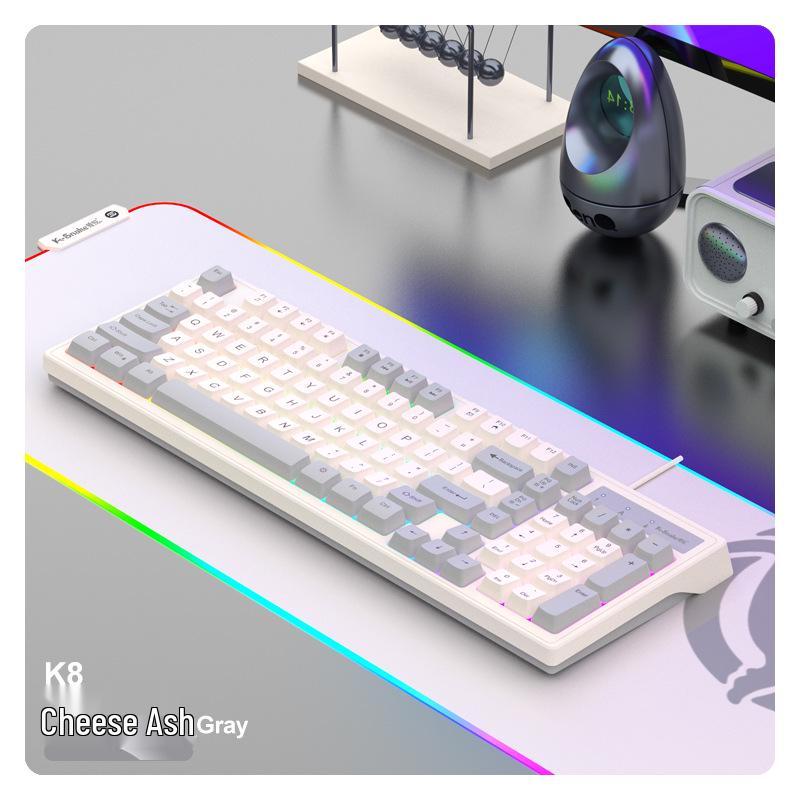 

Viper KM800 Механическая клавиатура с подсветкой и игровой набор мыши, 98 клавиш, проводной USB, для офисного и домашнего использования.