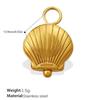 18K Gold Ocean Style Turtle & Crab Pendant Necklace - Stainless Steel, Waterproof, Colorfast, Women's DIY Jewelry Accessory.