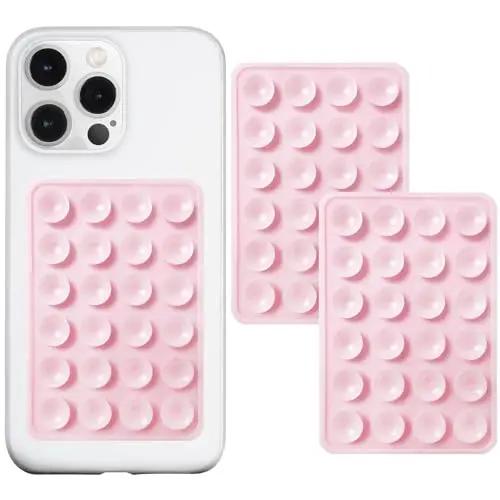 2pcs Phone Holder Silicone Suction Phone Case Installation Anti Slip Adhesive Phone Grip Powerful Grip for Selfies and Videos