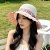Ladies Summer Straw Hat With Wide Brim And Breathable Hollow Design For Sun Protection