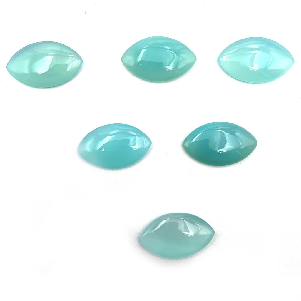 Natural Chalcedony Marquise Cabochon Loose Gemstone Lot 5 Pcs 18*30 MM 100 CT For Jewelry Making
