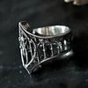 Classical Gothic Jewelry Ring Vintage Inspired Craftsmanship Premium Zinc Alloy Material Multiple Size Options For Daily Occasions