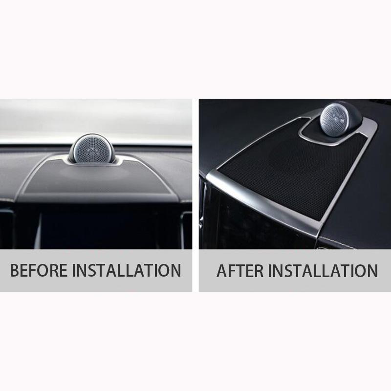 Nou pentru volvo XC60 2018-2023 accesorii auto autocolante din oțel inoxidabil panou de instrumente central audio decorativ