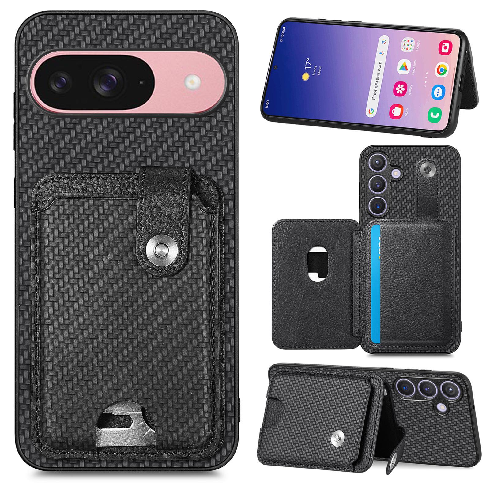 

For Google Pixel 9 Pro/Google Pixel 10/Google Pixel 10 Pro/Google Pixel 9 Case Card Slots Kickstand Phone Back Cover with Card Tool B