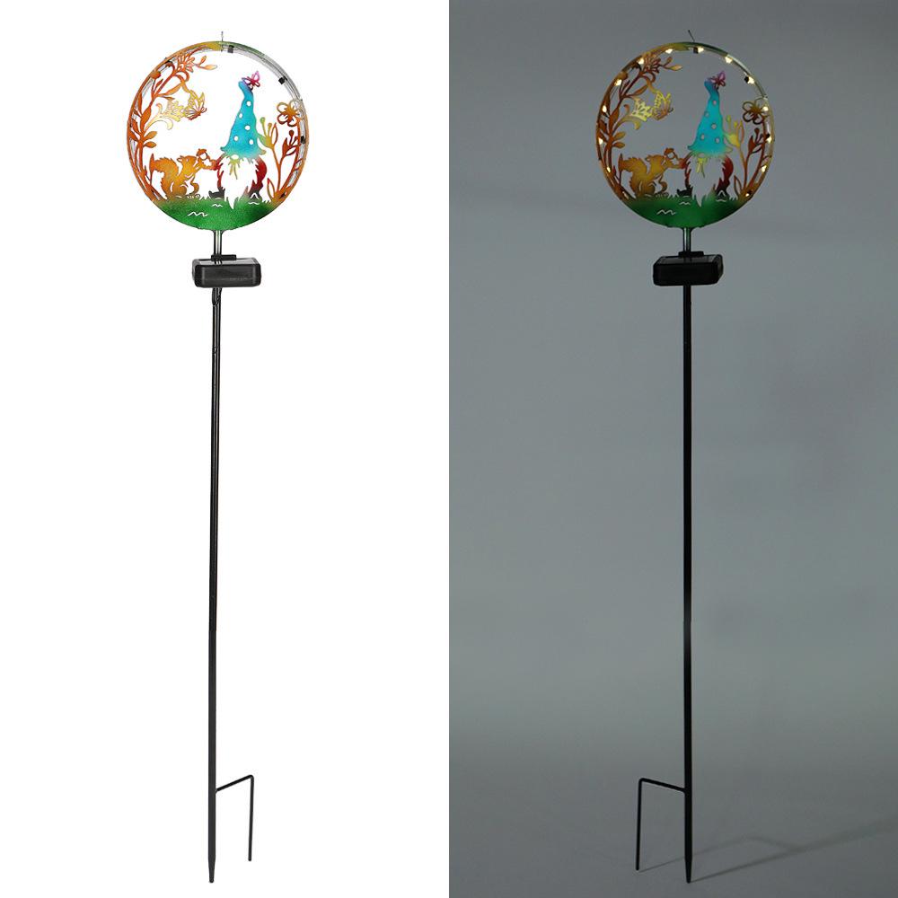 Rainproof Solar Wrought Iron Decorative Garden Light