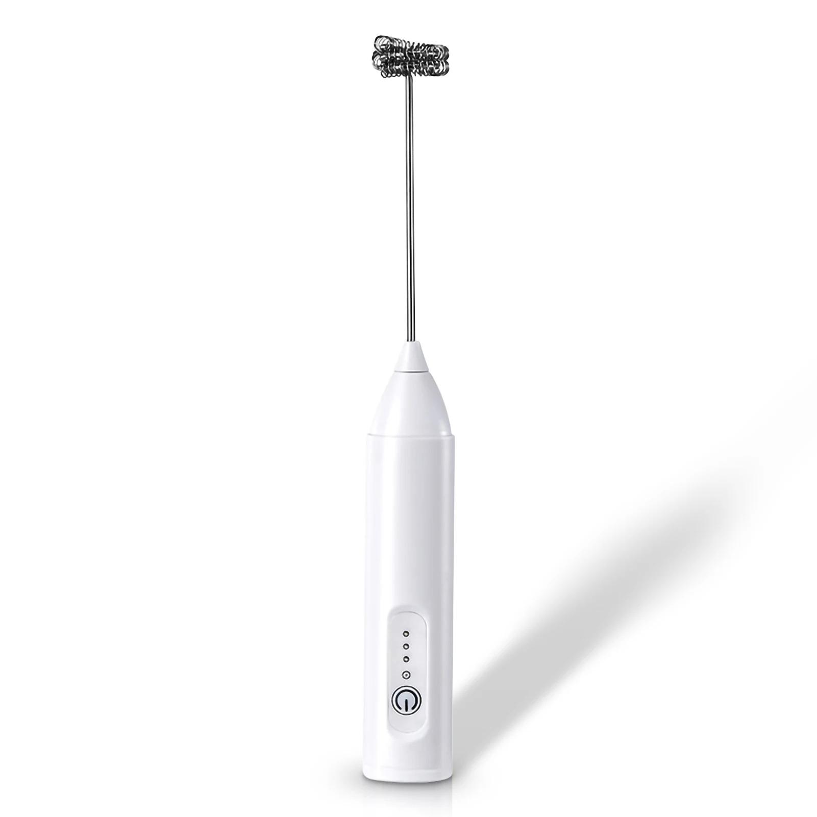 

Electric Milk Frother Rechargeable Milk Foam Maker 3 Speeds Coffee Mixer Egg Beater Handheld Foam Maker Tools For Coffee Milk белый