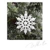 Jules Enkeli Christmas Tree Ornaments, Snowflake Design, 10cm, Set of 12, White