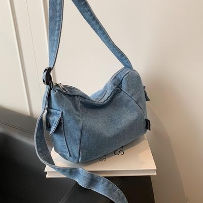 Studenten Umhängetasche Denim Tasche Damen Crossbody Tasche