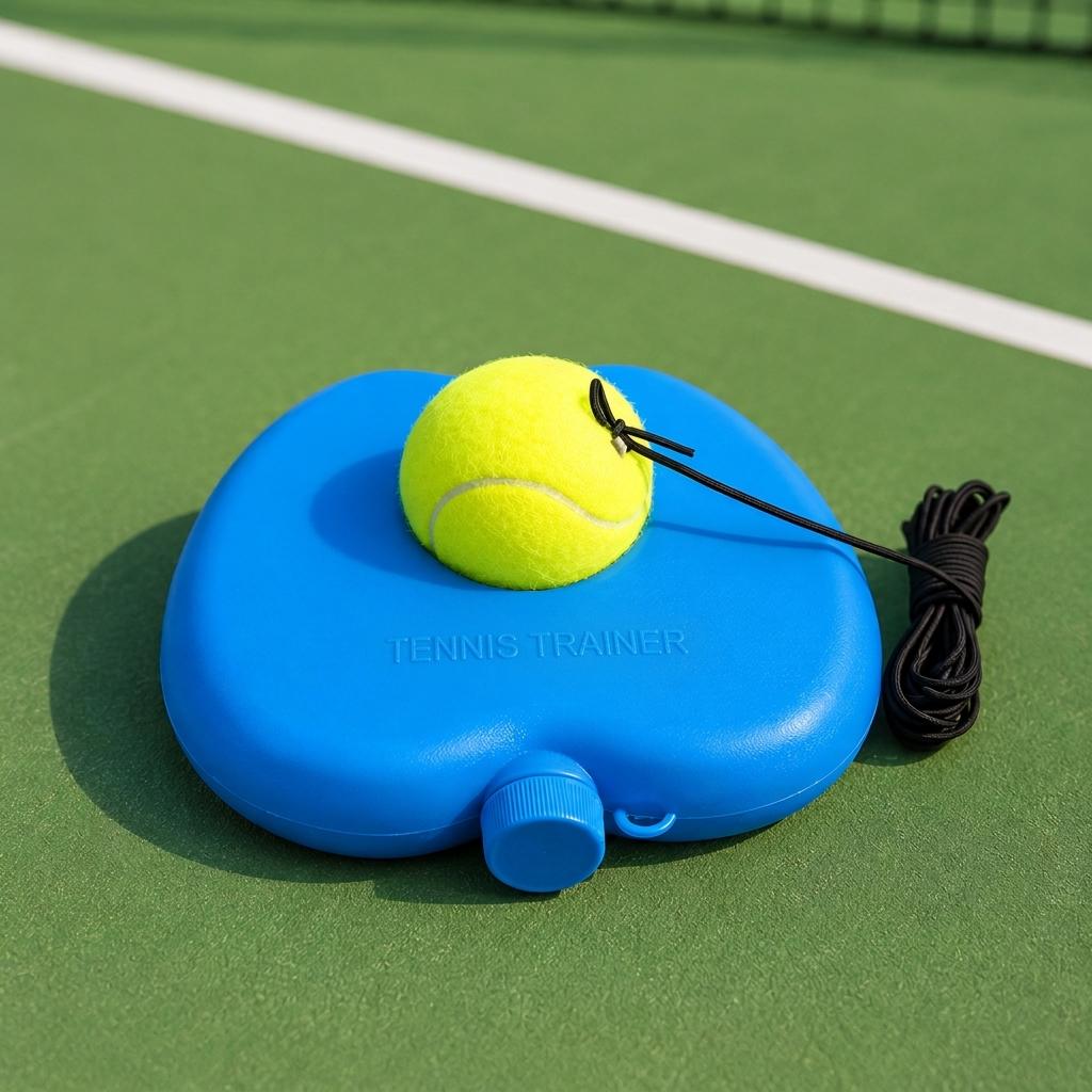 Tennis Trainer Rebound Base with String Ball for Solo Practice, Beginner SelfStudy, Fill Water