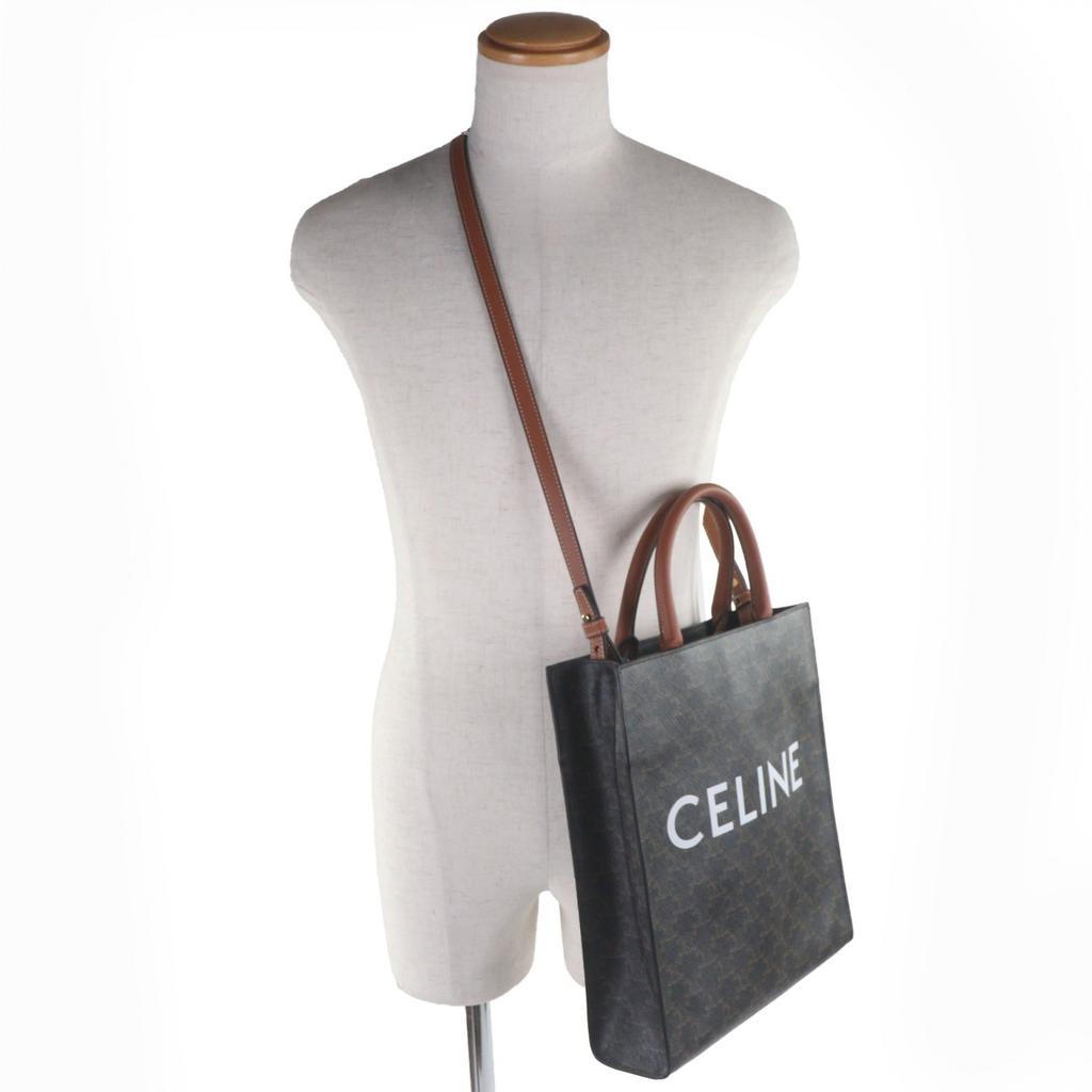 Excellent CELINE Tote Bag Vertical hippopotamus Triomphe 191542BZK 04LU Used