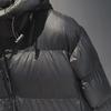2023 Unisex Black Shiny Washable Down Jacket - Cold-Resistant & Warm Winter Coat