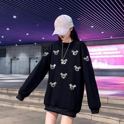 Loose and Thin Sweater Women's Autumn Popular New Large Version Medium and Long Top