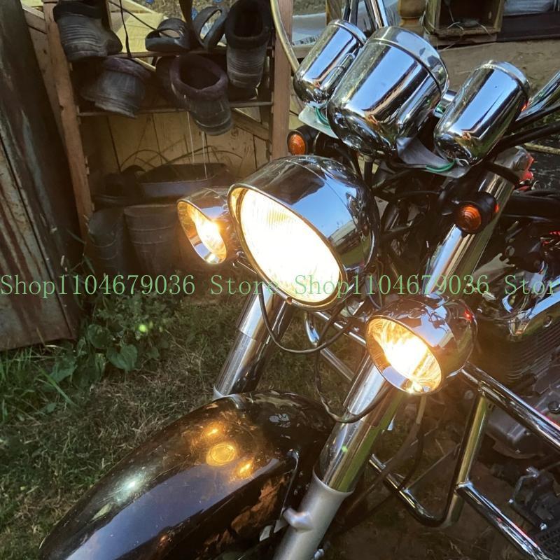 652F 4 In Driving Headlight LED Motorcycle Auto Daytime Running Fog Light LED Bulb Dustproof Waterproof Lamp 1 Pair