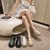 Thick -Soled Sponge Cake Toe Sandals Women 'S  New Summer Explosion Style With Skirt Roman Shoes Soft Bottom Super