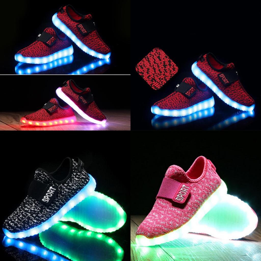 Lightweight And Wear-resistant Led Sneakers For Boys And Girls In Multiple Colors