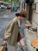 2025 Autumn Women's Petite British Style Short Trench Coat with Stand-Up Collar