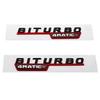 1Pair Car Fender Side Sticker Rear Trunk Badge for Mercedes Benz BITURBO 4MATIC 2014-2016 W221 W212 W205 W211 C180 W210 GLC B200 AT1