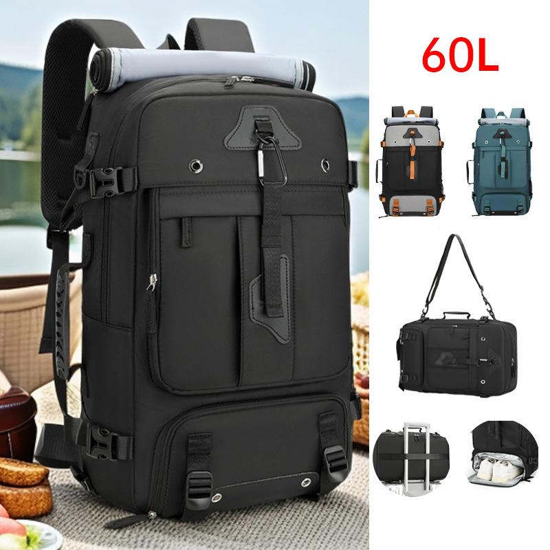 Large-capacity Backpack Men's Outdoor Expandable Multi-compartment Travel Boarding Backpack Travel Large Luggage Bag