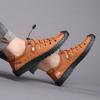 Men's Summer Hollow Out Shoes Youth Outdoor Casual Shoes Soft Sole Cowhide