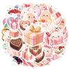 35-200pcs Cute Pink Heart Gift Stickers Aesthetic Decoration DIY Skateboard Fridge Guitar Phone Wall Decals Stationery Stickers