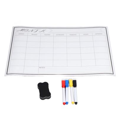 Whiteboard-Aufkleber 42,5x30cm Magnetisch Wiederverwendbar Leicht zu Reinigen Wochenrastermuster Trocken abwischbare Tafel