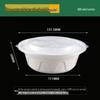 Yuanzhenghe 350ml Disposable Round Takeout Bowls with Lids