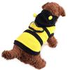 Creative Design Lovely Small Dog Bee Pattern Coat Apparel Halloween Cosplay Sweater Dog Hoodies Outfit Fleece Pet Dog Clothes