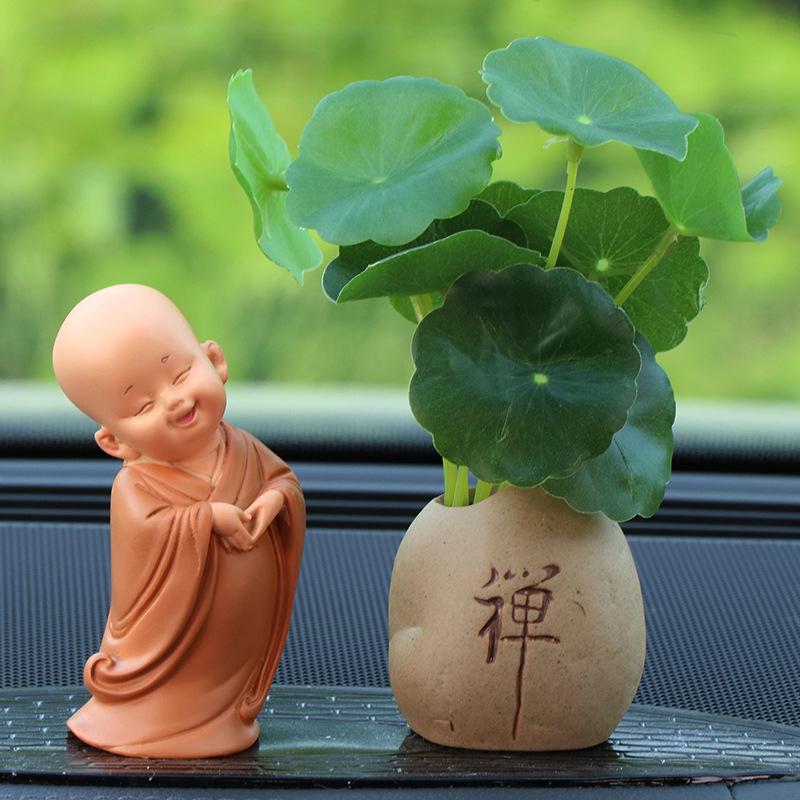 The  Ping An Little Monk Peaceful Little Monk Car Interior Decoration Buddha Zen Monastery Car Accories Str Relief M Driver S