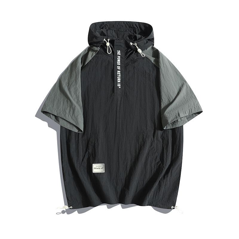 

8XL Футболка-поло Дышащая рубашка с коротким рукавом Футболка Мужская Летняя Тонкая Быстросохнущая Свободная Большого размера Повседневная Короткая футболка M чёрный