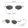 Fashion Small Oval Sunglasses Trendy Brand Designer UV400 Shine Crystal Sun Shades Glasses Decoration Women Shades