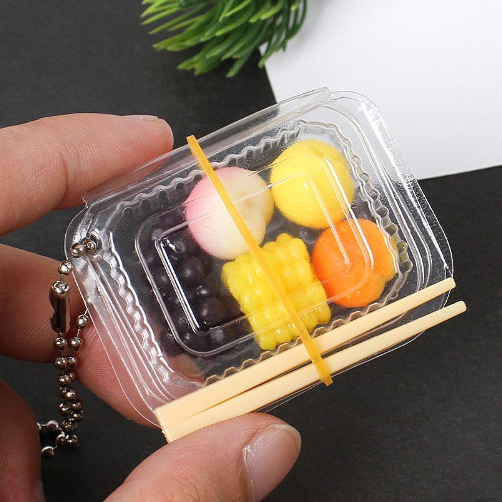 Simulation Simulation Fast Food Box Keychain Fast Food Box Model Pendant  Photography Model Props