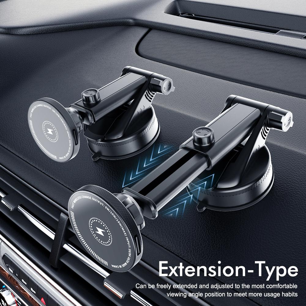 Strong Magnetic Suction Car Rotatable Mobile Phone Holder MagSafe Wireless Charger Car Centre Mount Navigation Bracket