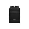 Large Capacity Solid Color Logo Business Travel Fabric Laptop Backpack Men Backpack Black TX5-09001
