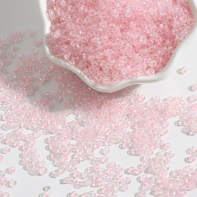 Ručně vyráběné Fantasy Color DIY korálkové doplňky: Průhledné skleněné korálky z rýže a prosa