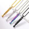Mindfulness Training Whistle Necklace With Cotton Core Metal Relaxation Necklace Detachable Portable Decompression Necklace