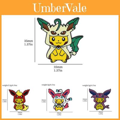 Cute Cartoon Pikachu Pokemon Metal Badge For Pet Lovers Creative And Stylish Pin Accessory