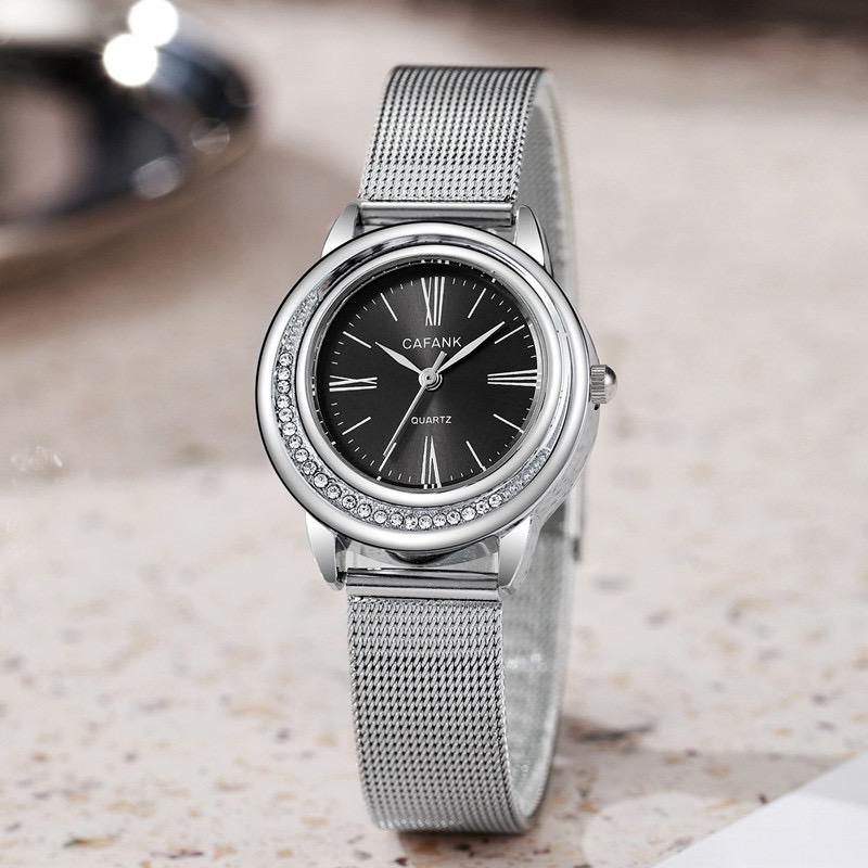 Luxury Ladies' Watch Fashion Diamond Inlaid Quartz Watch Steel strip Women Watches Girls' Wristwatches Gift