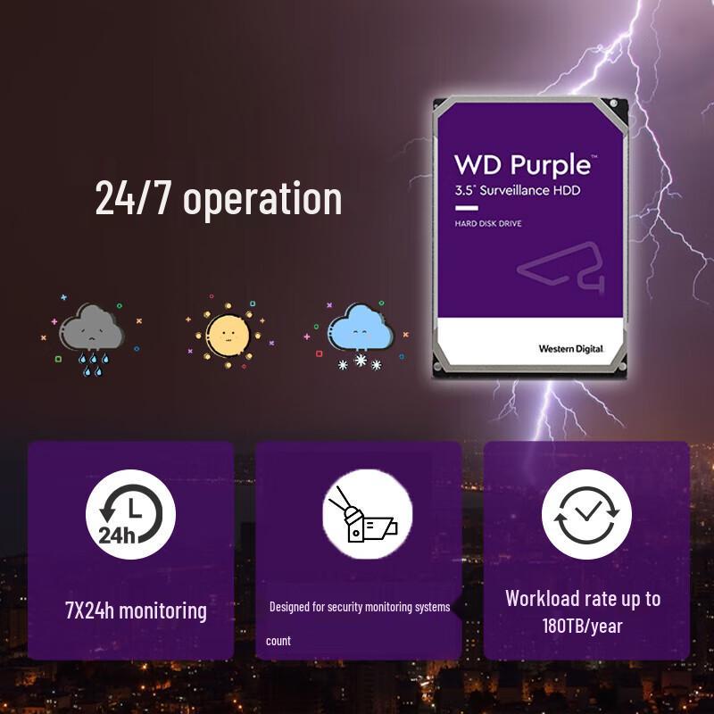Western Digital WD Purple 6TB Surveillance Hard Drive