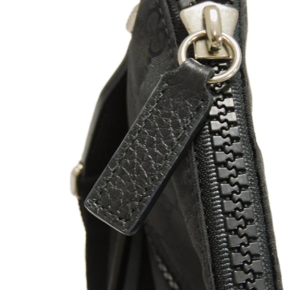 Used 9539 GG Nylon Messenger Bag 509639 7921 Crossbody Logo Embossed Black Men's from Japan AUTHENTIC