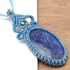Macrame Macrame Sodalite Necklace Necklace Peruvian Thread and Stone Woven