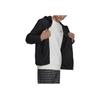 Adidas Originals Trefoil Solid Logo Embroidered Zip Hoodie With Elastic Hem Men Sportswear Jacket Black H34687