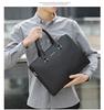 Men's PVC Horizontal Business Casual Briefcase - Large Capacity Laptop & Document Bag