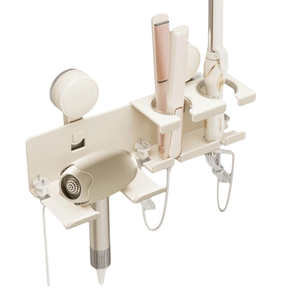 No-Drill Bathroom Organizer Suction Cup Storage Rack Simple Hair Dryer Holder  Household